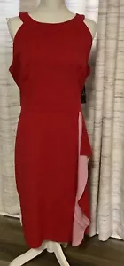 New York And Company Red Dress Stretch Size XL New With Tags - Picture 1 of 6