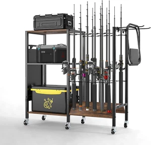 Fishing Rod Holders, Fishing Pole Holders, Fishing Gear Tackle Cart, Fishing Equ - Picture 1 of 6