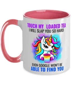 Touch My Tea I Will Slap You So Hard Google Wont Find You, Funny UNICORN Mug - Picture 1 of 2