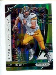 2020 Panini Prizm Draft Green and Yellow Prizm #144 Nate Stanley /249 🏈 RC - Picture 1 of 2