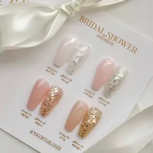 Yogurt Nail Bridal Shower 8 Colors Set Glitter Gel Syrup Nail Polish K-Beauty - Picture 1 of 2