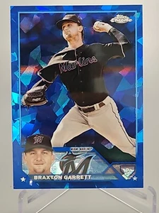 2023 Topps Chrome Update Sapphire Braxton Garrett Miami Marlins Card #USCS113 - Picture 1 of 2