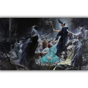 The Souls At The Acheron by Adolf Hirémy-Hirsch Giclée Canvas Print - Multi-Size - Picture 1 of 10