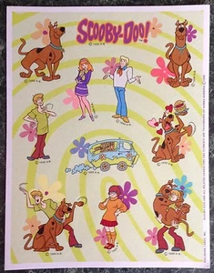 VTG 70s 80s 90s SCOOBY DOO Classic Cartoon Sticker Sheet Shaggy HANNA-BARBERA - Picture 1 of 2