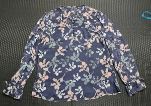 Tommy Hilfiger Langarm-Blusentop mehrfarbig Blumenpring Größe M EUC T103 - Bild 1 von 3