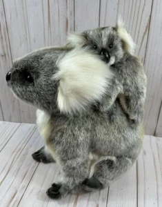 Vintage Hansa Koala Bear Mom & Baby Life- Like Plush, Handmade/ Handsewn - Picture 1 of 12