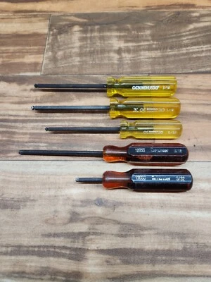 Lot of 5 Hunter and Bondhus Tool Company Balldrivers Hex Key Made in USA - Image 1 of 4