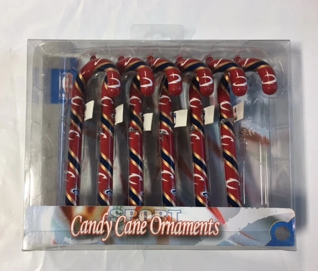 Cleveland Cavaliers Candy Canes Ornament Christmas Tree 6 piece Set Holiday Wrap - Image 1 of 1