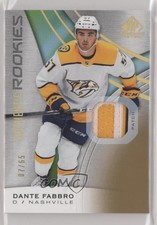 2019-20 SP Game Used Gold Spectrum Premium Materials /65 Dante Fabbro Rookie RC