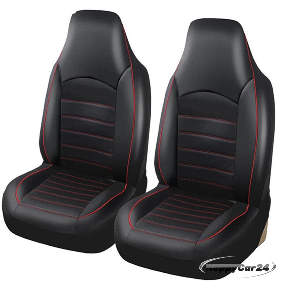 Cubierta de asiento interior de coche de primera fila protector de asiento de cubo automático 2 piezas Foto 1 de 4