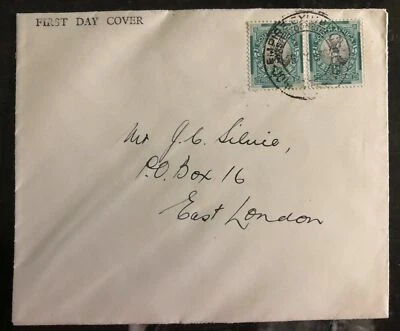 1939 Johannesburgo Sudáfrica Primer Día Cubierta FDC al Este de Londres Foto 1 de 2