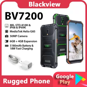 Global Version Blackview BV7200 Rugged Smartphone Octa Core 5180mAh 50MP 6+128GB - Picture 1 of 36