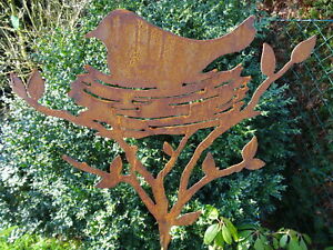 Wippe Dekoration Gupi Garten Terrasse 208564 Edelrost Optik Figur Beet Vogel