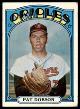 1972 Topps Pat Dobson  FILLER Baltimore Orioles #140