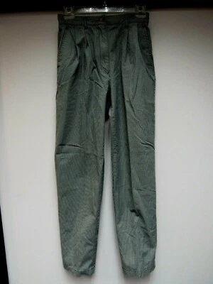 Pantalones de algodón de colección Tommy Hilfiger pata de gallo azul azulado azul marino 26 1/2 x 30 1/2 6 usados en excelente estado Foto 1 de 4