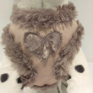 Arnés para perro beige corazón arnés blandos Chihuahua Pomerania perros peluche de invierno - Imagen 1 de 4