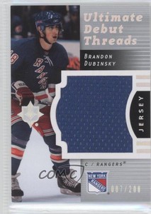2007-08 Ultimate Collection Debut Threads /200 Brandon Dubinsky #DT-BD Rookie RC