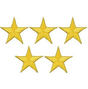 Star Applique Patch - Yellow 1.5" (5-Pack, Iron on) - Picture 1 of 1