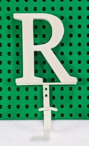 POTTERY BARN KIDS, White Monogram Letter “R”, Coat / Clothes / Wall Hook, NICE! - Picture 1 of 3