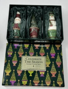 Christmas Topiary Candle Trio by The White Barn Candle Co Vintage NEW - Picture 1 of 4