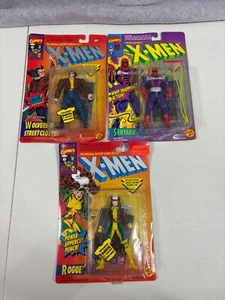 Lot of 3 Figures Marvel Toy Biz X-MEN Rogue Wolverine Senyaka 1994 Sealed - Picture 1 of 14