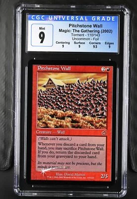 PITCHSTONE WALL Torment Foil U CGC 9 Q+ MTG [Nostalgium] - Image 1 of 2