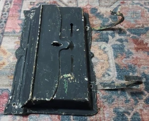 Vintage Cast Aluminum Mailbox Horizontal mount 12x8 curvy chippy rare model - Picture 1 of 24