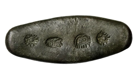 Thailand Lanchang Leach Lat Odd And Curious Money Ca. 1600 ad 6 Countermarks Cover