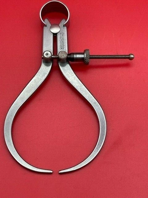 Starrett 79B-4 Spring Nut Outside Spring Caliper Steel Flat Leg 0-4" Range