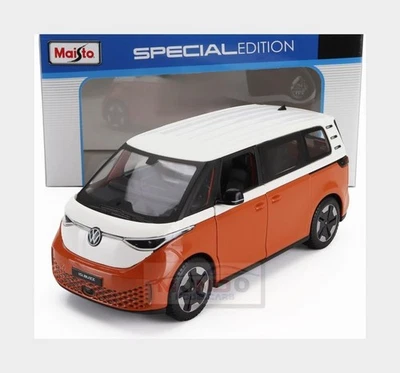 1:25 MAISTO Volkswagen Id.Buzz Minibus 2023 Orange White MI32914OR - Immagine 1 di 2