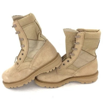 Thorogood USGI 军队发行 Desert Tan Combat 9 英寸 Hi 男式靴子 15.5 Ne 码 — 第 1/4 张图片