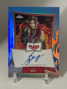 2025 WWE Topps chrome - IYO SKY Blue Refractor on card Auto /150 RBA-IYO B657 - Picture 1 of 8