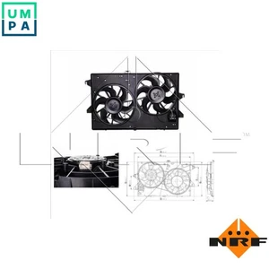FAN ENGINE COOLING 47000 FOR RKA/RKF/RKJ/RKB/RKH/RKK 1.8L NGA/EDBA/NGB 2.0L 4cyl - Picture 1 of 10