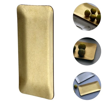  Schmuck Teller Tablett Rechteckig Aufbewahrungstablett Aus Metall Waschtisch - Bild 1 von 4