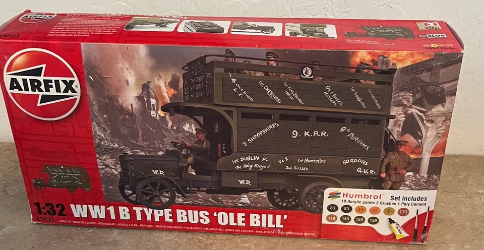Airfix 1:32 WW1 B Type Bus 'Ole Bill' Plastic Model Kit A50163 - Image 1 of 4