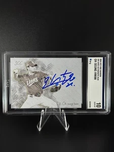 BRG 10 Gem Mint One of 15 Rare Samsung Lions Oh SeungHwan On-Card Auto - Picture 1 of 2