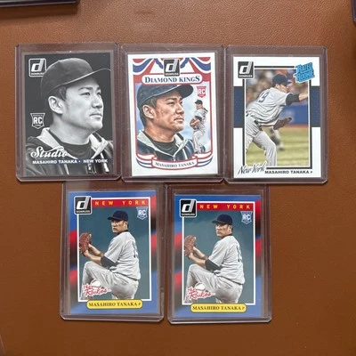MASAHIRO TANAKA YANKEES 2014 DONRUSS RC ЛОТ ИЗ 5 дебютантов - Изображение 1 из 2