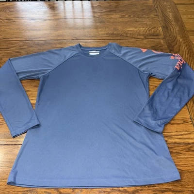 Columbia PFG  Blue/Orange Women's M Omni Shade Sun Protection Long Sleeve Shirt - Image 1 of 4