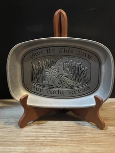 Wilton Pewter  Bread Tray "Give Us This Day Our Daily Bread" Made USA - Picture 1 of 14