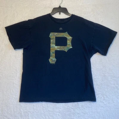 Majestic Pittsburgh Pirates MLB Digital Camo Print Logo T-Shirt XL - Image 1 of 4