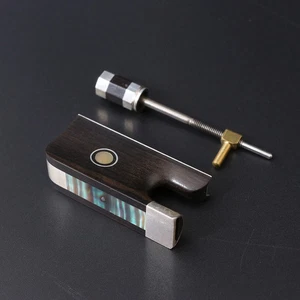 4/4 Full Size Cello Bow Frog Pure Silver Ebony Wood Cello parts Durable - Picture 1 of 1