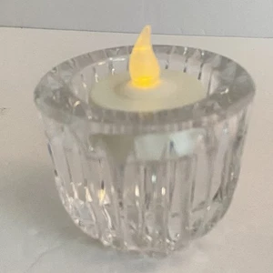 Waterford Cut Crystal Anya Votive Tea Light Candle Holder Signed OG Tag Ireland - Picture 1 of 6