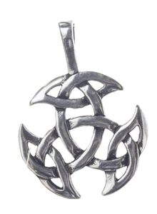 925 Silber  Keltischer Anhänger offene Dreifalt Druiden Magie +  Lederschnur - Bild 1 von 3