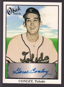 2009 MLB Tristar Obak Baseball Autograph Green Parallel Gene Conley 6/50 Toledo - Picture 1 of 2