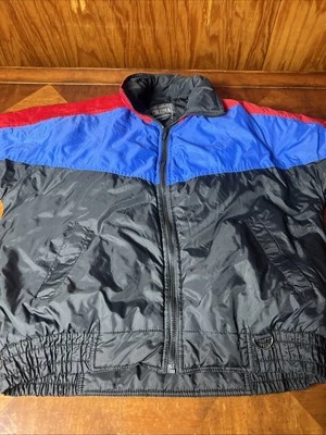 Vintage Ski Jacket Cortina Mens Medium Nylon Colorblock 90s Y2K - Image 1 of 4