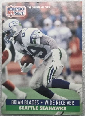 1991 NFL Pro Set Brian Blades Seattle Seahawks #298 Football Card NM Pack Fresh! - Image 1 of 2