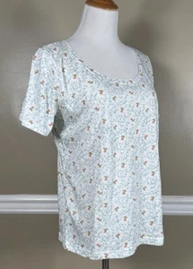 NWT GAP Vintage 1990's Floral Tee Size Medium Scoop Neck Loose Fit Y2K - Picture 1 of 10