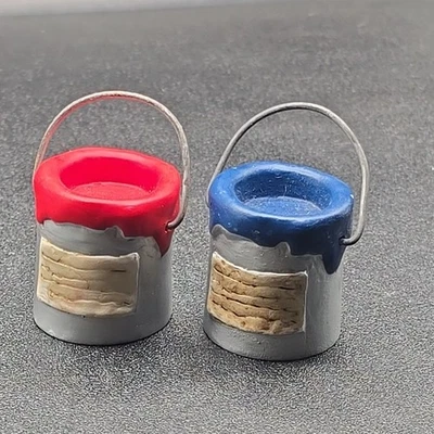 De colección Casa de Muñecas Mini Pintado Metal Pintura Cubos Juguete Renovación Estatuilla 1.5x1x1" Foto 1 de 4