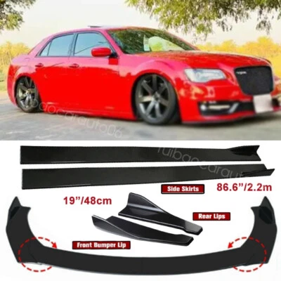 For Chrysler 300c Side Skirt Rear Lip Front Bumper Lip Splitter Spoiler Glossy Foto 1 de 4