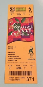 Olympics Baseball Unused Ticket 1996 Atlanta GA - Picture 1 of 3